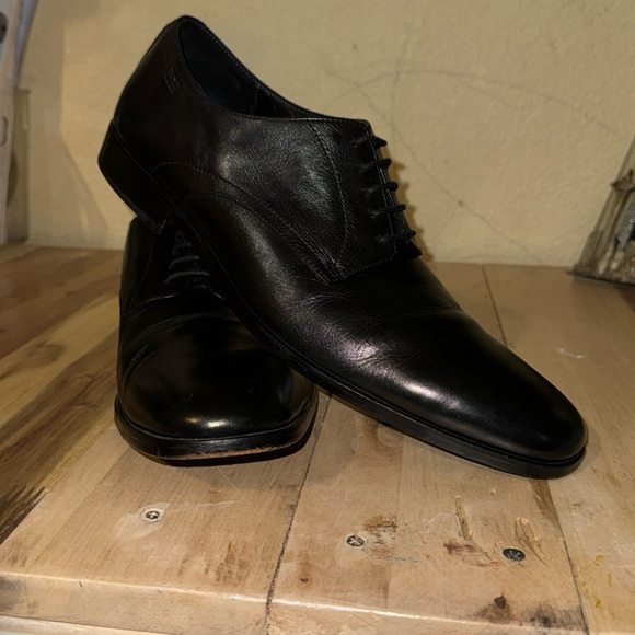 Hugo Boss Men\'s Blk Mitano Leather Derby 50190694 $ Sz  10 main image 5